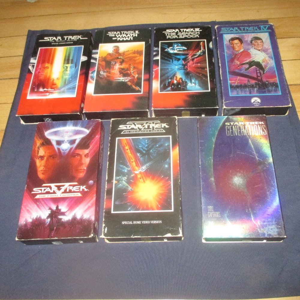 Star Trek 1-7 VHS Bundle of 7 tapes from the 1980s to 1990s